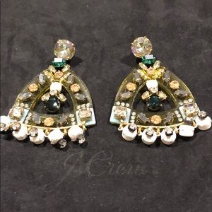 Fun plexi glass earrings! J. Crew